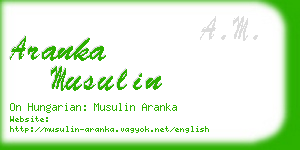 aranka musulin business card
